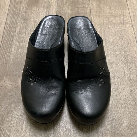 Womens Dansko Floral Nursing Medical Slip On Mules Clog Shoes - Picture 2 of 7